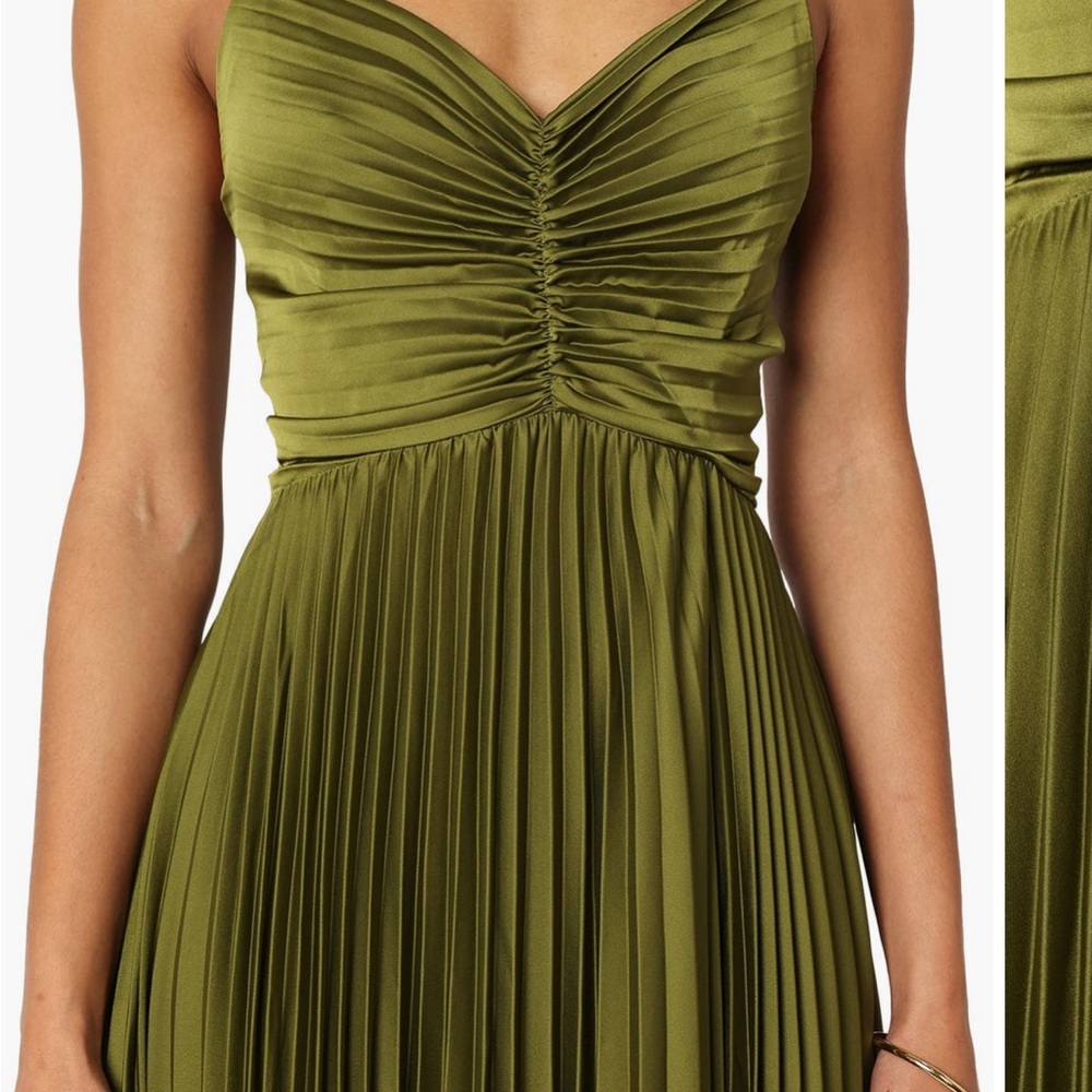 🫒Petal & Pup Naira Olive Maxi Dress - Picture 3 of 9